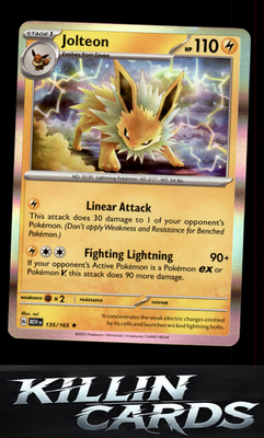 Jolteon 135/165 Pokemon Rare SV: Scarlet & Violet 151 Card NM