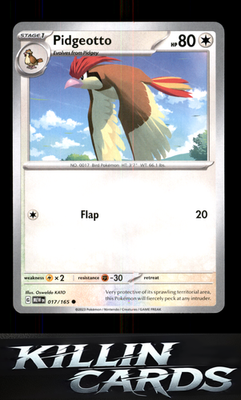 Pidgeotto 017/165 Pokemon Common SV: Scarlet & Violet 151 Card NM