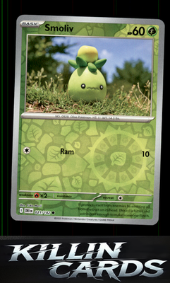 Reverse Holofoil Smoliv 021/182 Pokemon Common SV10: Destined Rivals Card NM