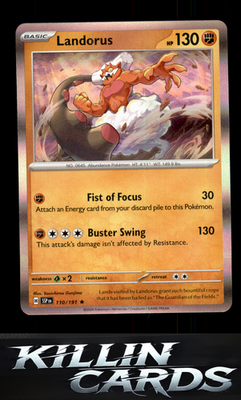 Landorus 110/191 Pokemon Rare SV08: Surging Sparks Card NM