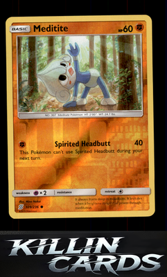 Reverse Holofoil Meditite 109/236 Pokemon Common SM - Unified Minds Card NM
