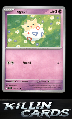 Togepi 070/191 Pokemon Common SV08: Surging Sparks Card NM