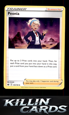Peonia 149/198 Pokemon Uncommon SWSH06: Chilling Reign Card NM