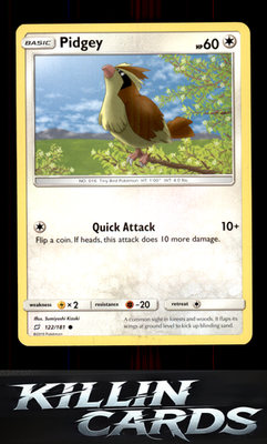 Pidgey (122) 122/181 Pokemon Common SM - Team Up Card LP