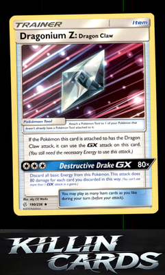 Dragonium Z: Dragon Claw 190/236 Pokemon Uncommon SM - Cosmic Eclipse Card LP