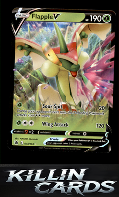 Flapple V 018/163 Pokemon Ultra Rare SWSH05: Battle Styles Card NM