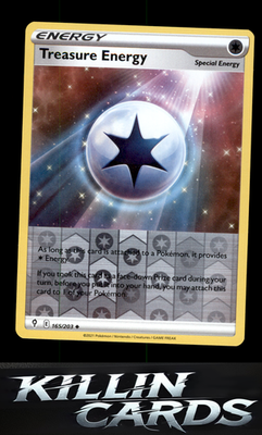 Reverse Holofoil Treasure Energy 165/203 Pokemon Uncommon SWSH07: Evolving Skies