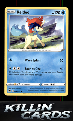 Keldeo 046/195 Pokemon Rare SWSH12: Silver Tempest Card NM