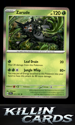 Zarude 011/191 Pokemon Rare SV08: Surging Sparks Card NM