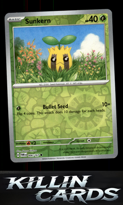 Reverse Holofoil Sunkern 006/167 Pokemon Common SV06: Twilight Masquerade Card N