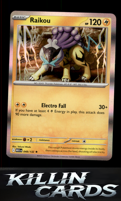 Raikou 048/132 Pokemon Rare ME01: Mega Evolution Card NM