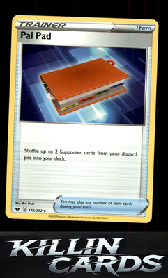 Pal Pad 172/202 Pokemon Uncommon SWSH01: Sword & Shield Base Set Card LP