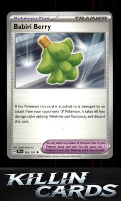 Babiri Berry 163/191 Pokemon Uncommon SV08: Surging Sparks Card NM