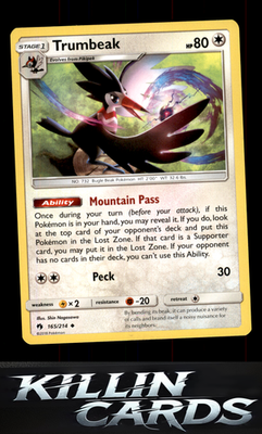 Trumbeak 165/214 Pokemon Uncommon SM - Lost Thunder Card NM
