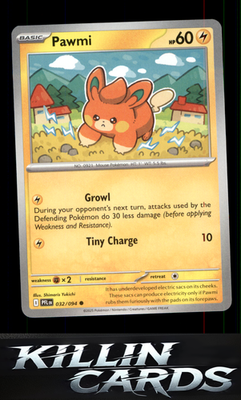 Pawmi 032/094 Pokemon Common ME02: Phantasmal Flames Card NM