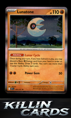 Lunatone 105/217 Pokemon Rare ME: Ascended Heroes Card NM