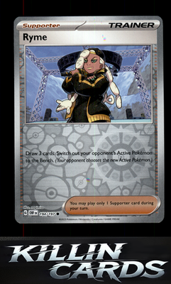 Reverse Holofoil Ryme 194/197 Pokemon Common SV03: Obsidian Flames Card NM