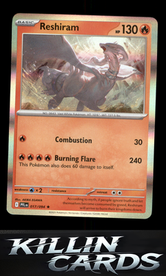 Reshiram 017/094 Pokemon Rare ME02: Phantasmal Flames Card NM