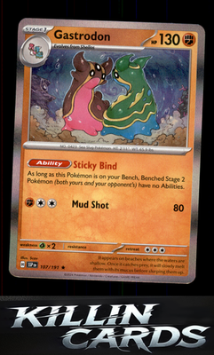 Gastrodon 107/191 Pokemon Rare SV08: Surging Sparks Card NM