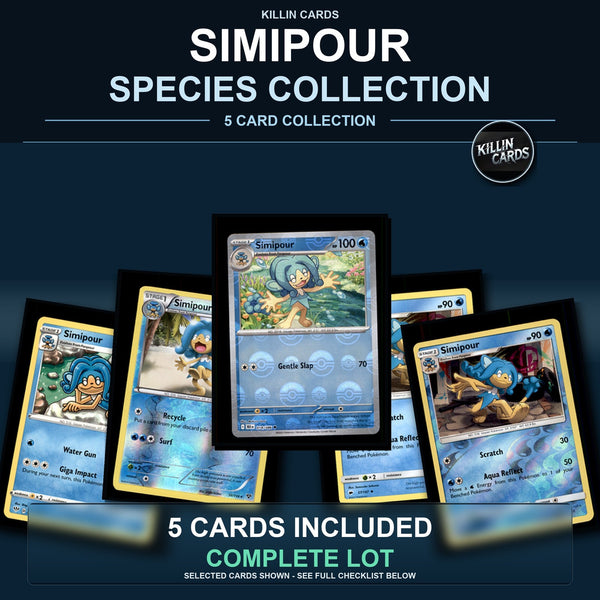 Pokemon TCG Simipour Species Collection 5 Different Cards
