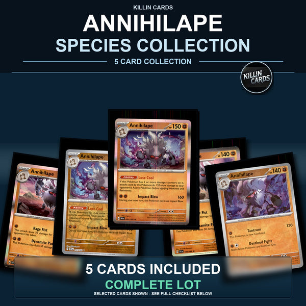 Pokemon TCG Annihilape Species Collection 5 Different Cards