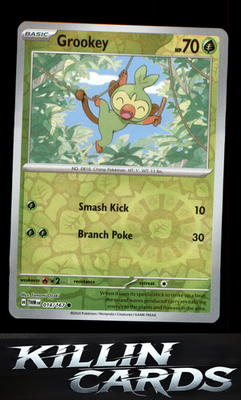 Reverse Holofoil Grookey 014/167 Pokemon Common SV06: Twilight Masquerade Card N