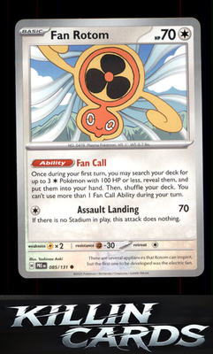 Fan Rotom 085/131 Pokemon Common SV: Prismatic Evolutions Card NM