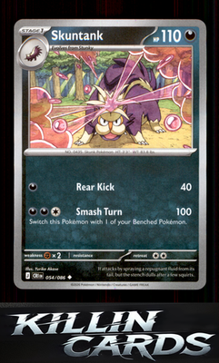 Skuntank 054/086 Pokemon Uncommon ME04: Chaos Rising Card NM