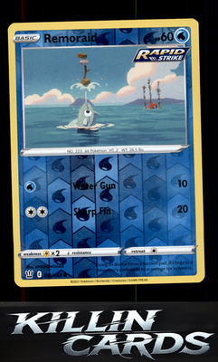 Reverse Holofoil Remoraid 036/163 Pokemon Common SWSH05: Battle Styles Card NM