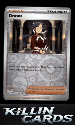 Reverse Holofoil Drasna - 173/191 173/191 Pokemon Common SV08: Surging Sparks Ca