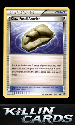 Claw Fossil Anorith 100/114 Pokemon Uncommon XY - Steam Siege Card NM