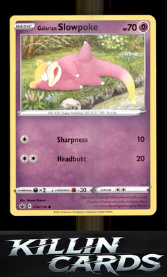 Galarian Slowpoke 054/198 Pokemon Common SWSH06: Chilling Reign Card NM