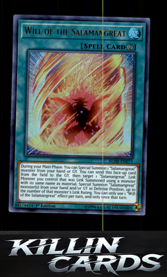 1st Edition Will of the Salamangreat BLHR-EN073 YuGiOh Ultra Rare Battles of Leg