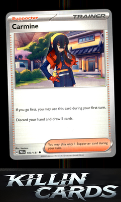 Carmine 103/131 Pokemon Uncommon SV: Prismatic Evolutions Card NM