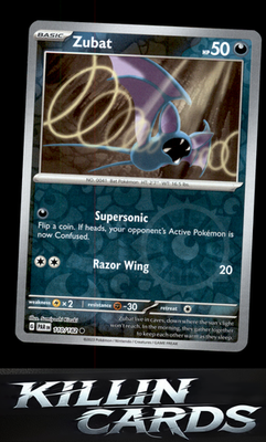 Reverse Holofoil Zubat 110/182 Pokemon Common SV04: Paradox Rift Card NM