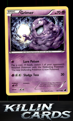 Grimer 45/116 Pokemon Common Plasma Freeze Card LP