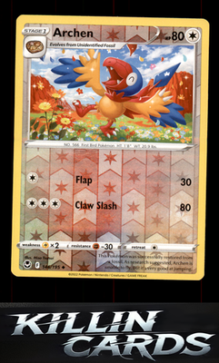 Reverse Holofoil Archen 146/195 Pokemon Uncommon SWSH12: Silver Tempest Card NM
