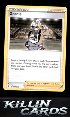 Gordie 149/203 Pokemon Uncommon SWSH07: Evolving Skies Card NM