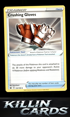 Crushing Gloves 133/198 Pokemon Uncommon SWSH06: Chilling Reign Card NM