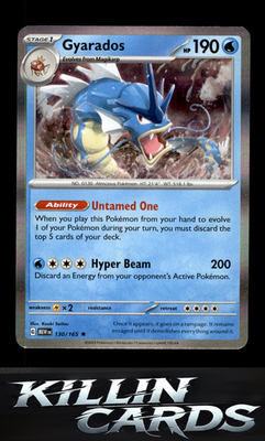 Gyarados 130/165 Pokemon Rare SV: Scarlet & Violet 151 Card NM