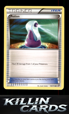 Potion 100/114 Pokemon Common Black and White Card NM