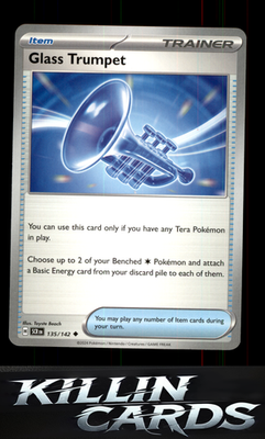 Glass Trumpet 135/142 Pokemon Uncommon SV07: Stellar Crown Card NM