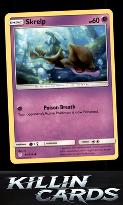 Skrelp 91/236 Pokemon Common SM - Cosmic Eclipse Card NM