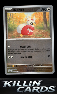 Reverse Holofoil Delibird - 105/132 105/132 Pokemon Common ME01: Mega Evolution