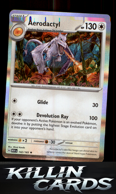 Aerodactyl 142/165 Pokemon Rare SV: Scarlet & Violet 151 Card NM