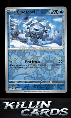 Reverse Holofoil Cryogonal 055/197 Pokemon Common SV03: Obsidian Flames Card NM