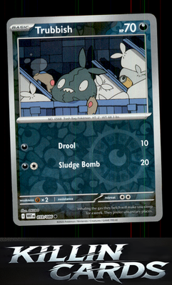 Reverse Holofoil Trubbish 059/086 Pokemon Common SV: White Flare Card NM