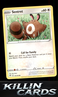 Sentret 135/189 Pokemon Common SWSH03: Darkness Ablaze Card NM