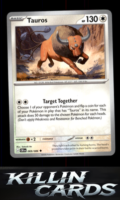 Tauros - 069/086 069/086 Pokemon Uncommon ME04: Chaos Rising Card NM