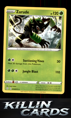 Zarude 016/072 Pokemon Rare Shining Fates Card NM
